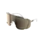 POC Devour + Sport Zonnebril Wit met Trail Lens Partly Sunny Silver
