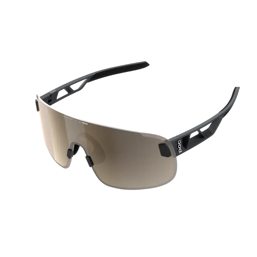 POC Elicit + Sport Zonnebril Zwart met Trail Lens Partly Sunny Silver