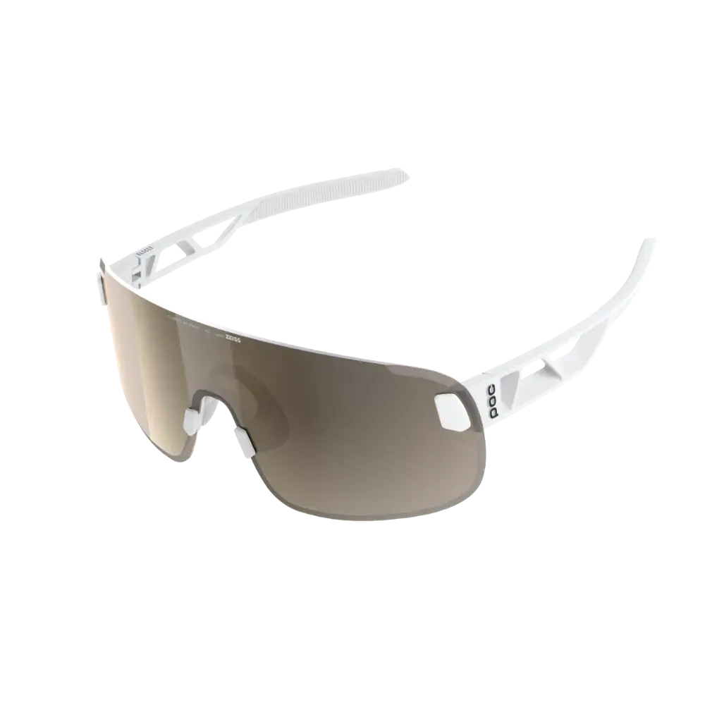 POC Elicit Sport Zonnebril Wit met Trail Lens Partly Sunny Silver