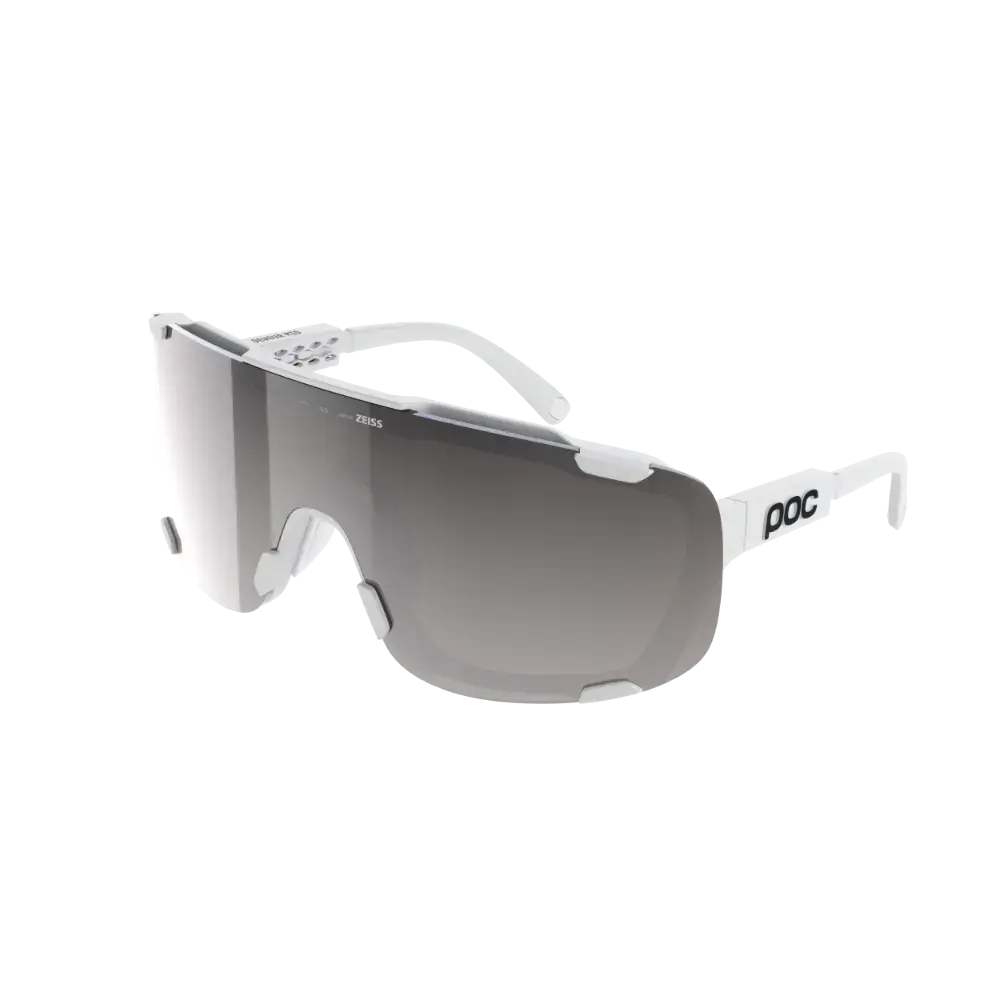 POC Devour Mid + Sport Zonnebril Wit met Road Lens Zilver