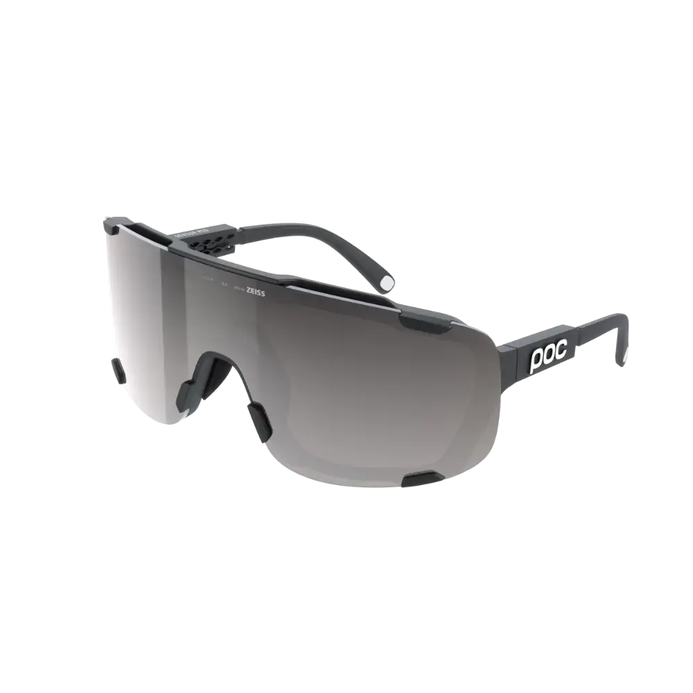 POC Devour Mid + Sport Zonnebril Zwart met Road Lens Zilver