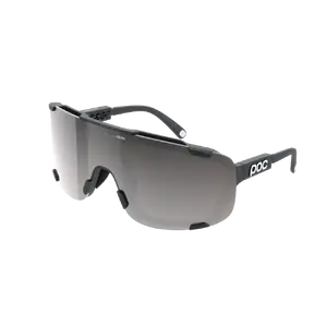 POC Devour Mid + Sport Zonnebril Zwart met Road Lens Zilver