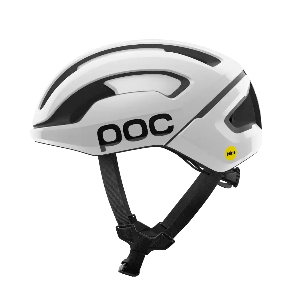 POC Omne Air Wide Fit MIPS Logo Race Fietshelm Wit/Zwart