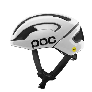 POC Omne Air Wide Fit MIPS Logo Race Fietshelm Wit/Zwart