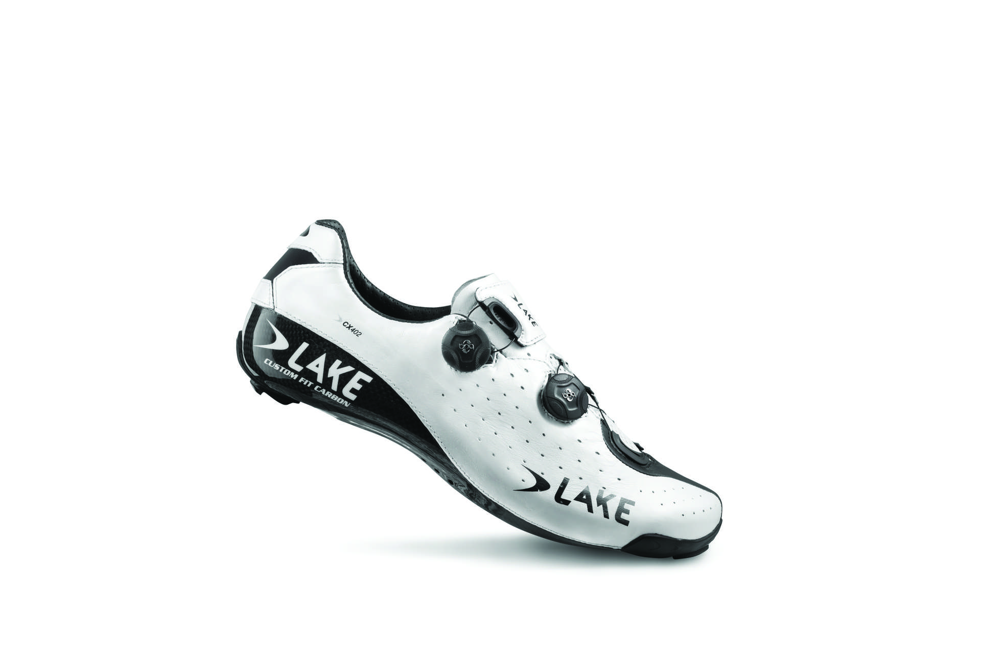 Lake CX402 Wielrenschoenen Wit/Zwart Heren