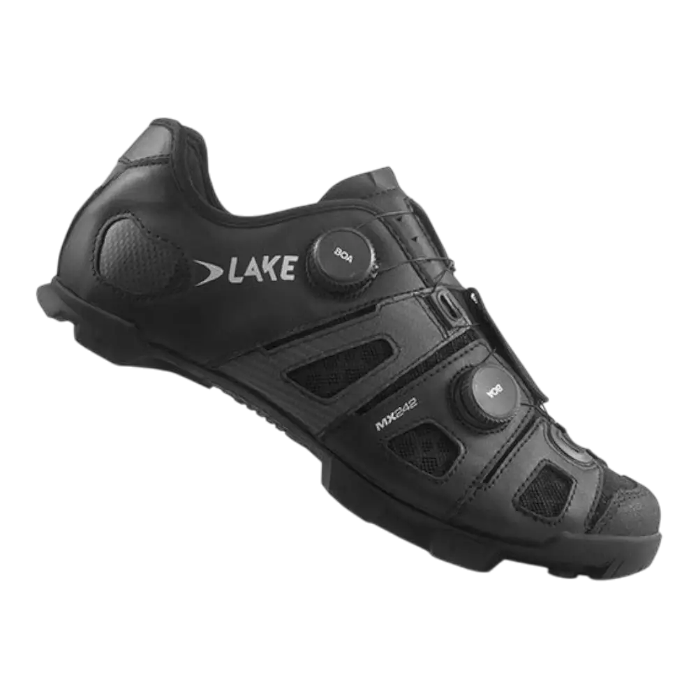 LAKE MX242 Wide Mountainbikeschoenen Zwart/Zilver Heren