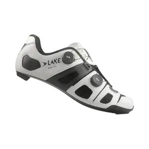 Lake CX242 Wide Wielrenschoenen Wit/Zwart Heren
