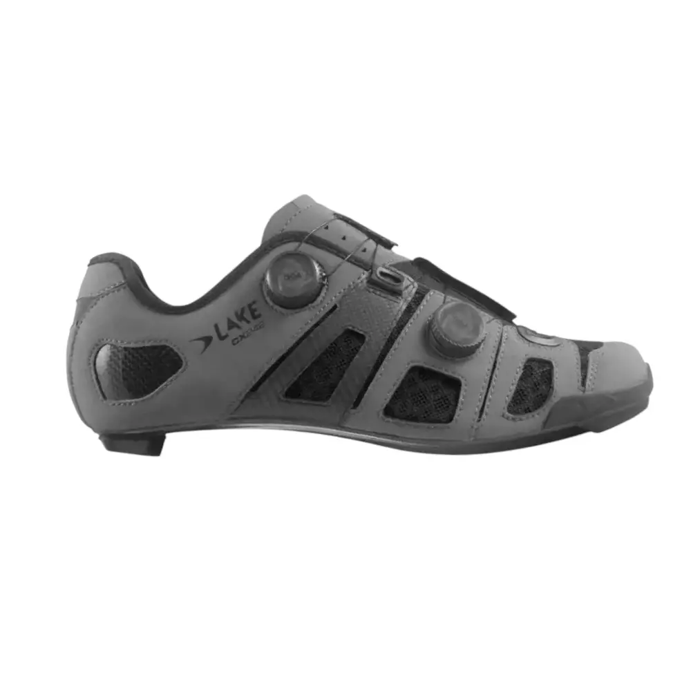 LAKE CX242 Wielrenschoenen Mat Grijs/Zwart Heren