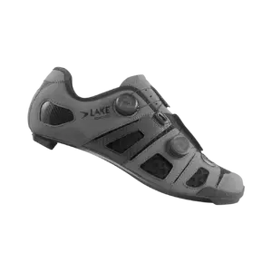 Lake CX242 Wide Wielrenschoenen Mat Grijs/Zwart Heren