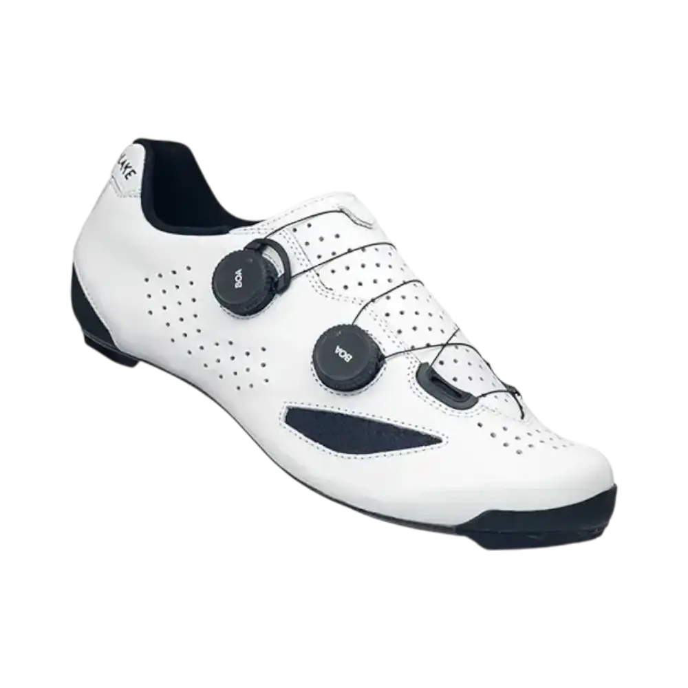 LAKE CX239 Wielrenschoenen Wit/Zwart Heren