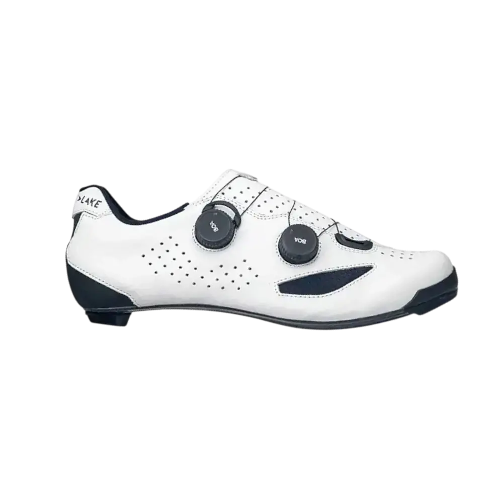 LAKE CX239 Wielrenschoenen Wit/Zwart Heren