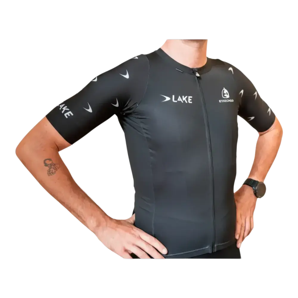 LAKE Etxeondo Fietsshirt Korte Mouwen Zwart Heren