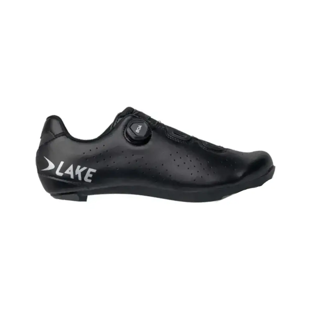 LAKE CX178 Wielrenschoenen Zwart/Zilver Heren