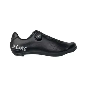 LAKE CX178 Wielrenschoenen Zwart/Zilver Heren