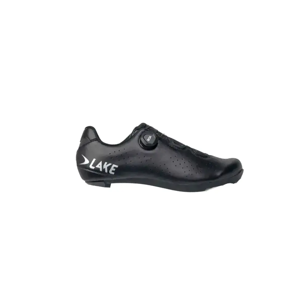LAKE CX178-X Wielrenschoenen Zwart/Zilver Heren
