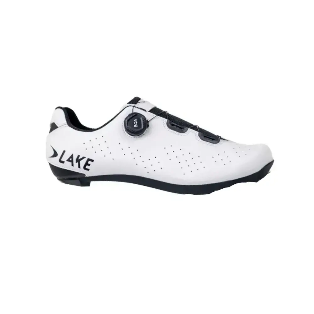 LAKE CX178 Wielrenschoenen Wit/Zwart Heren