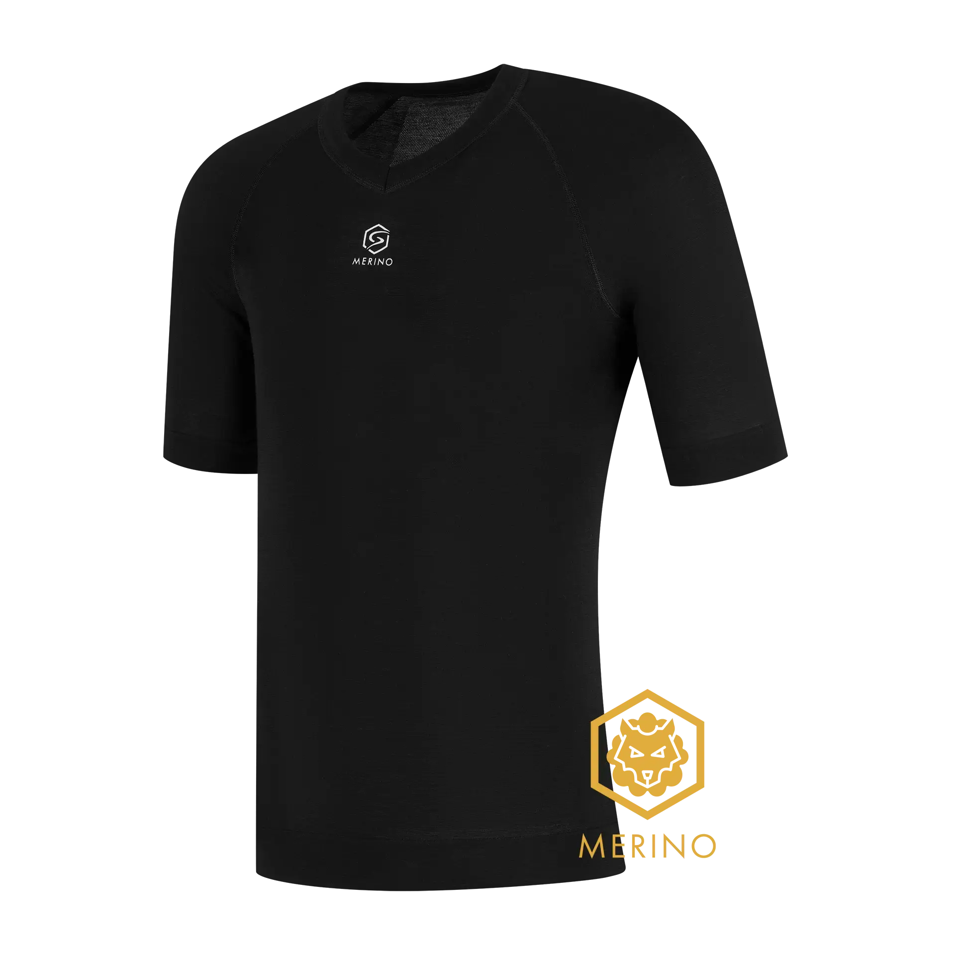 FUTURUM 4 SEASONS Merino Ondershirt Korte Mouwen Zwart