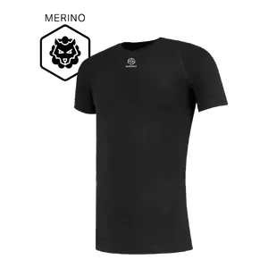 FUTURUM 4 SEASONS Merino Ondershirt Korte Mouwen Zwart