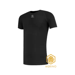 FUTURUM 4 SEASONS Merino Ondershirt Korte Mouwen Zwart