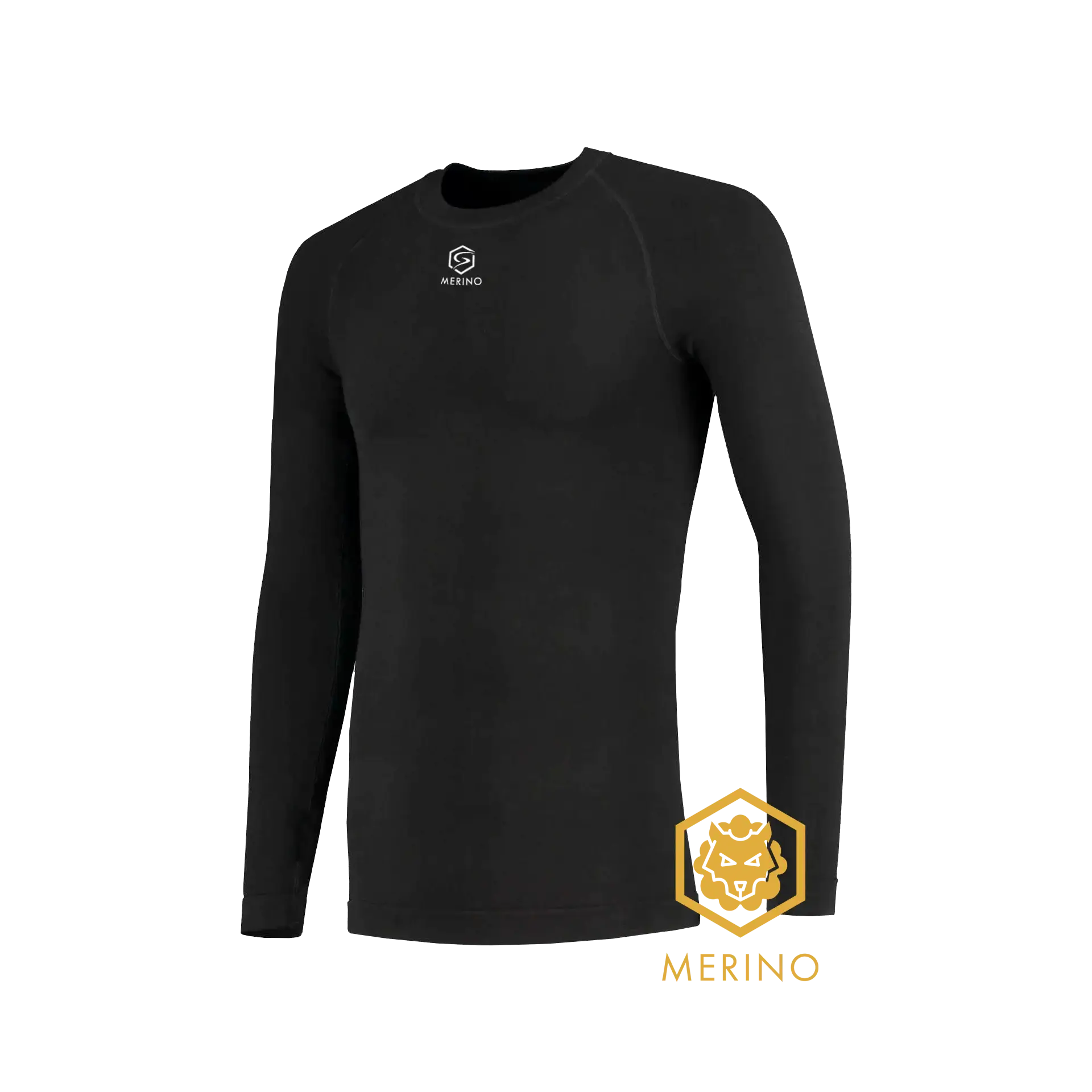 FUTURUM 4 SEASONS Warm Merino Thermoshirt Lange Mouwen Zwart Heren