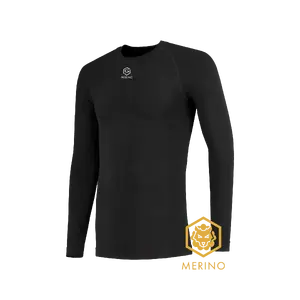 FUTURUM 4 SEASONS Warm Merino Thermoshirt Lange Mouwen Zwart Heren