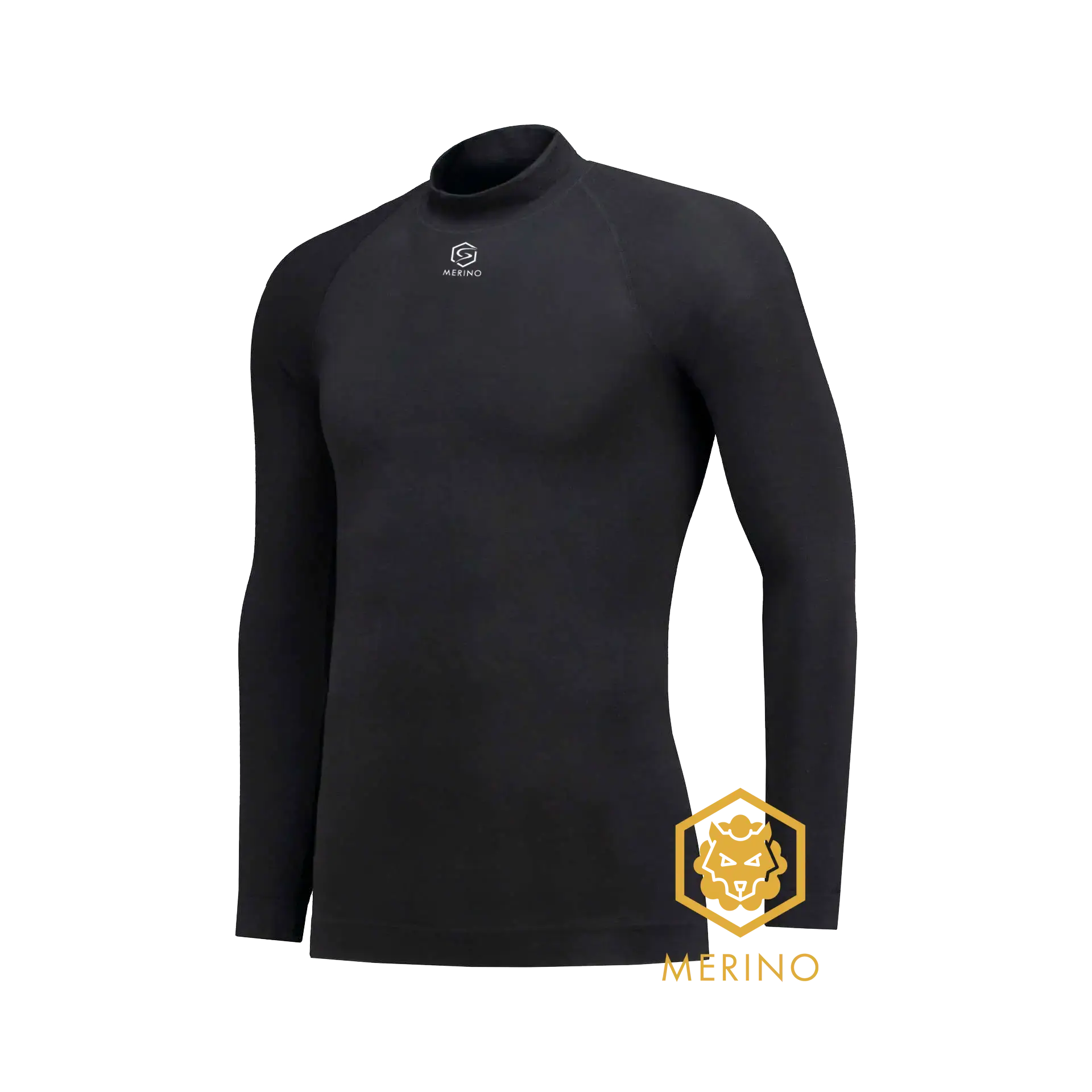 FUTURUM 4 SEASONS Extra Warm Merino Thermoshirt Lange Mouwen Zwart Heren