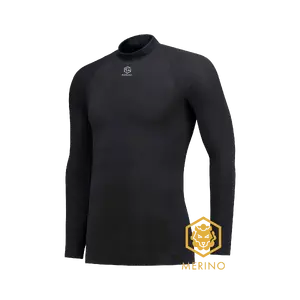FUTURUM 4 SEASONS Extra Warm Merino Thermoshirt Lange Mouwen Zwart Heren