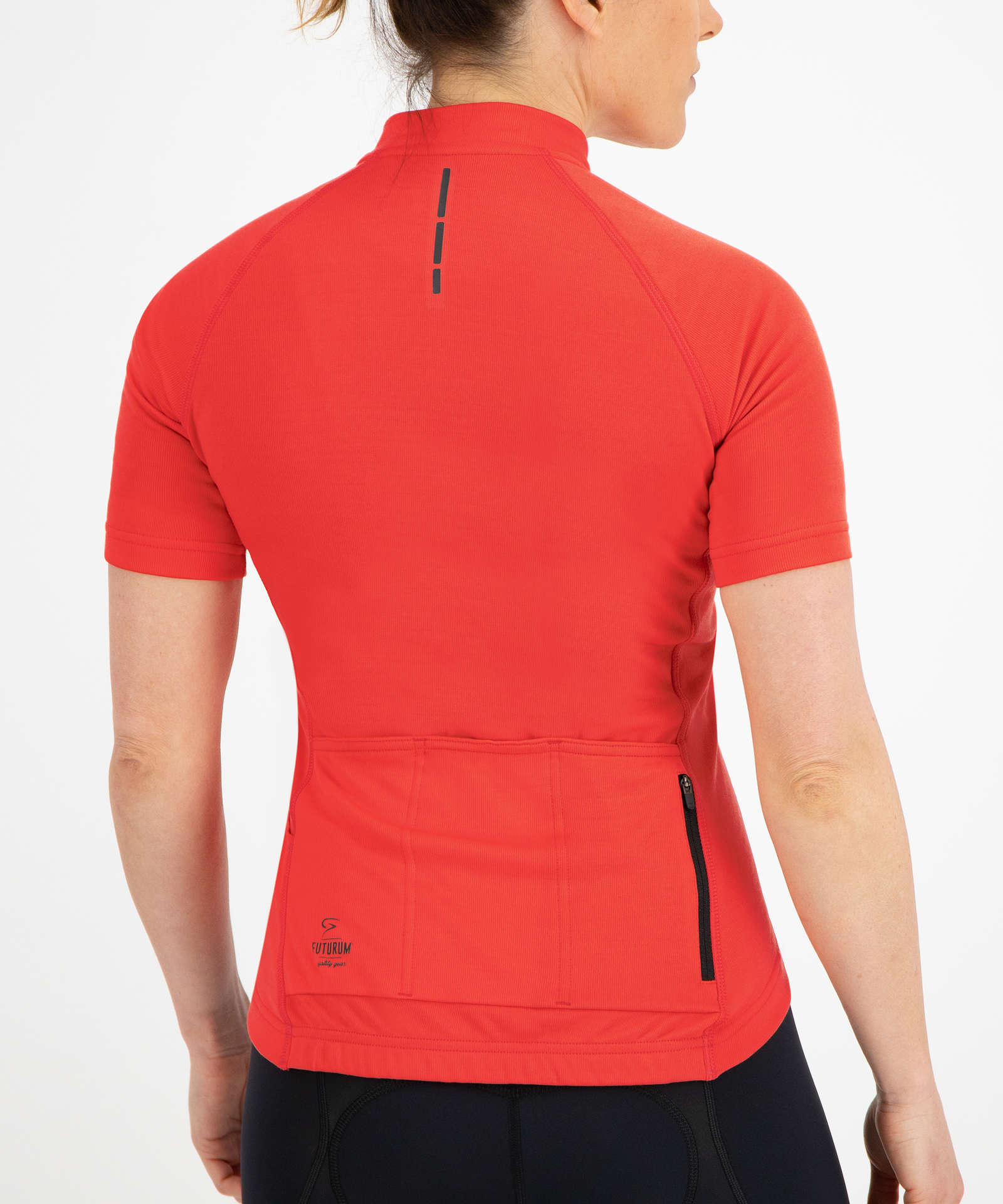 FUTURUM MARA Merino Fietsshirt Korte Mouwen Rood Dames