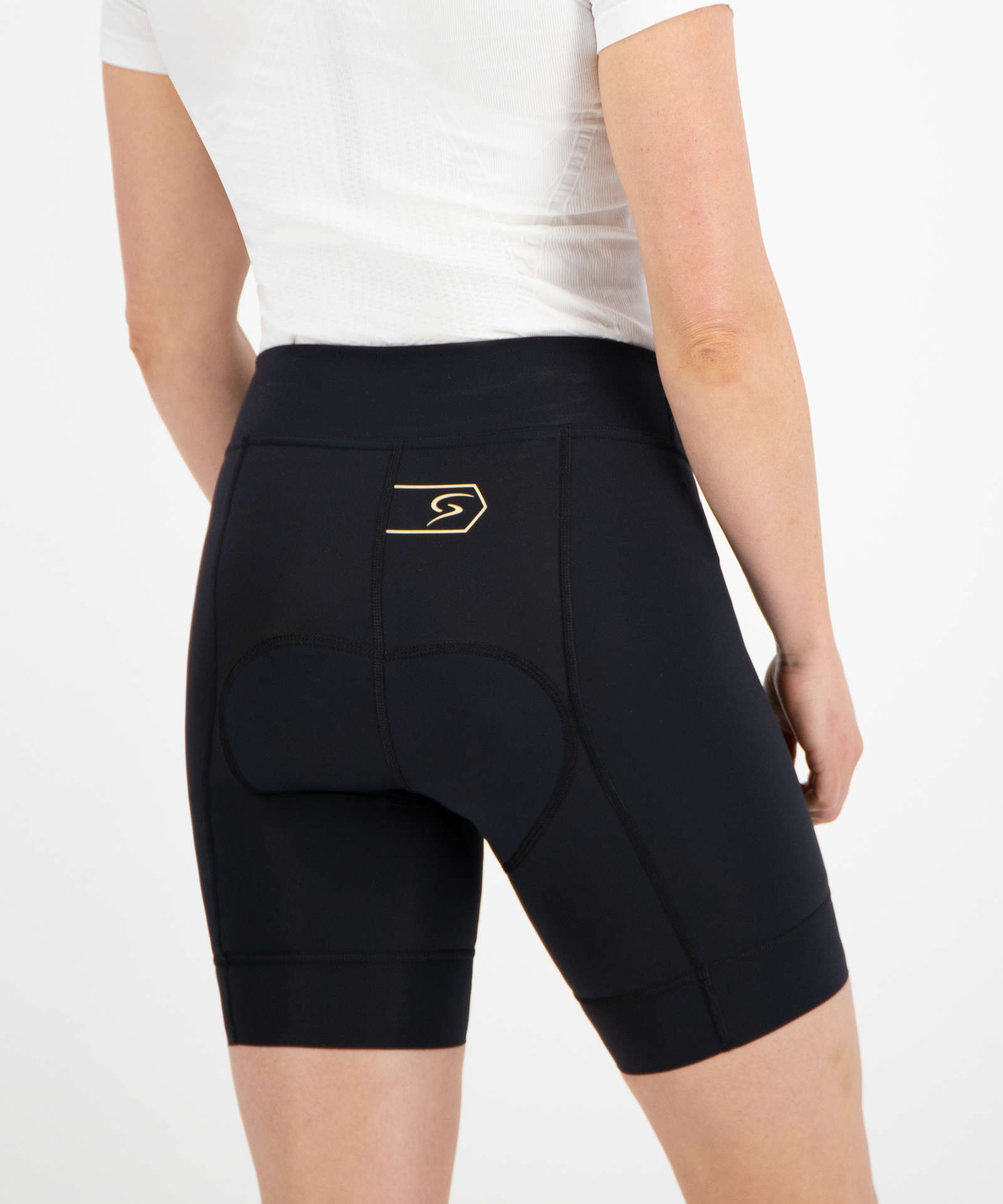 FUTURUM MARA Fietsbroek Kort Zonder Bretels Zwart Dames