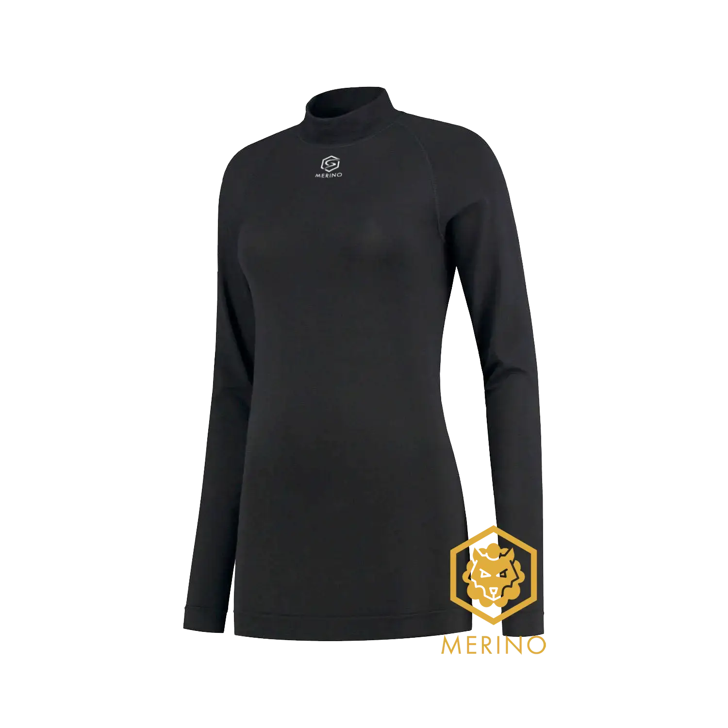 FUTURUM 4 SEASONS Extra Warm Merino Thermoshirt Lange Mouwen Zwart Dames