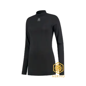 FUTURUM 4 SEASONS Extra Warm Merino Thermoshirt Lange Mouwen Zwart Dames