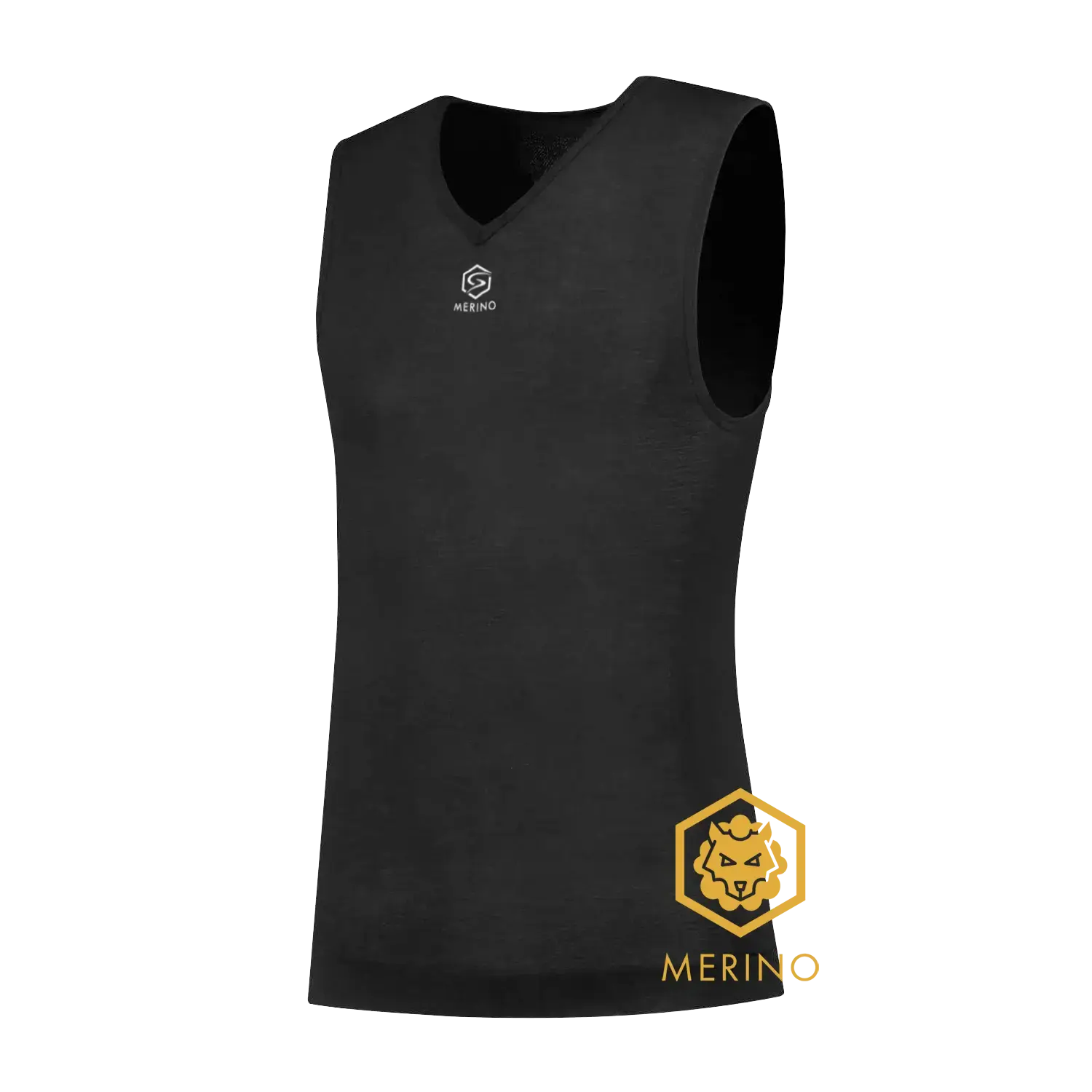 FUTURUM 4 SEASONS Merino Ondershirt Mouwloos Zwart