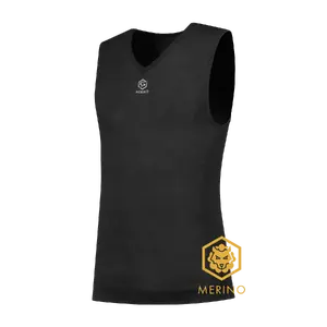 FUTURUM 4 SEASONS Merino Ondershirt Mouwloos Zwart