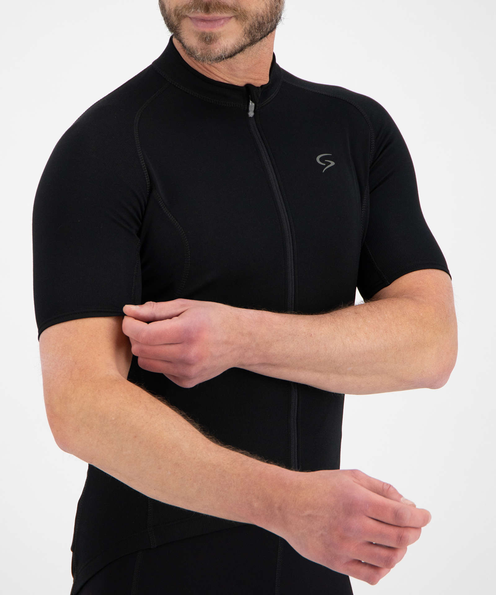 FUTURUM JORIS Merino Fietsshirt Korte Mouwen Zwart Heren