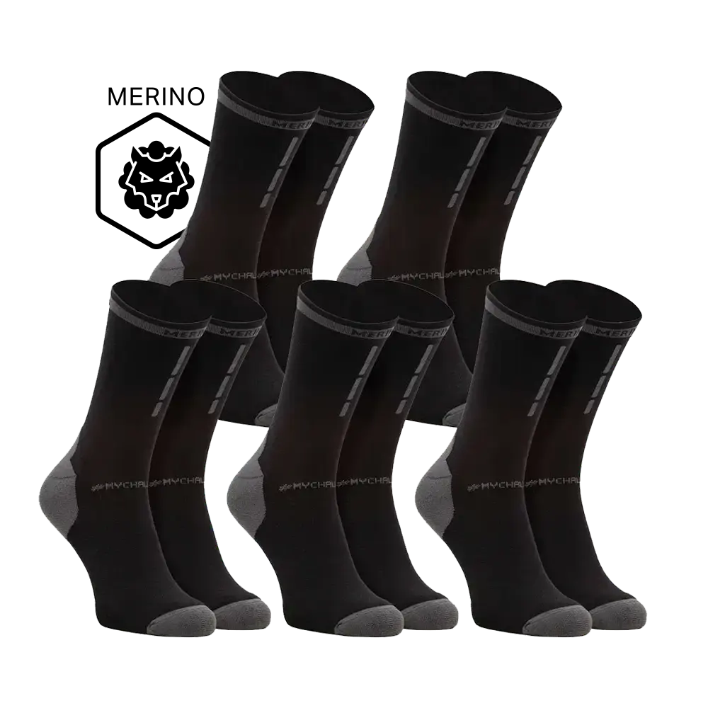 FUTURUM 4 SEASONS II Merino 5-Pack Fietssokken Zwart