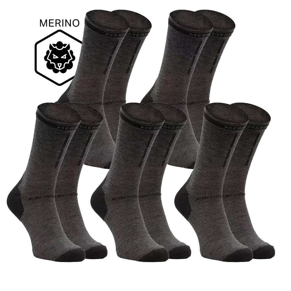 FUTURUM 4 SEASONS II Merino 5-Pack Fietssokken Grijs