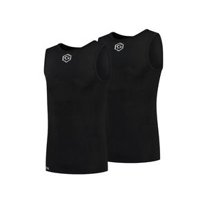 FUTURUM Xtra Cool Recycled Ondershirt Mouwloos Zwart Heren 2-Pack