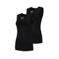 FUTURUM Xtra Cool Recycled Ondershirt Mouwloos Zwart Dames 2-Pack