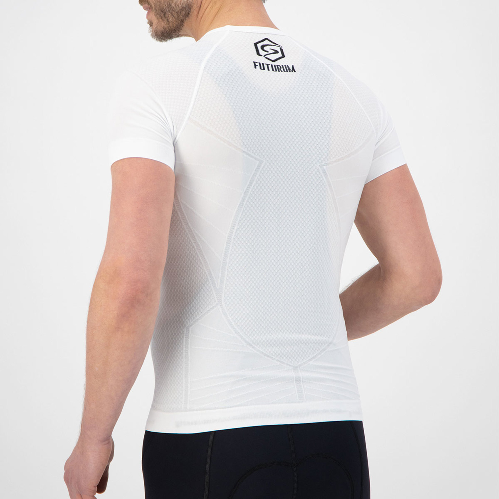 FUTURUM Xtra Cool Recycled Ondershirt Korte Mouwen Wit Heren