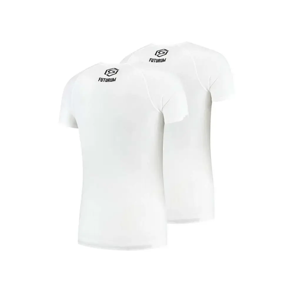 FUTURUM Recycled Ondershirt Korte Mouwen Wit Heren 2-Pack
