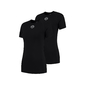 FUTURUM Recycled Ondershirt Korte Mouwen Zwart Dames 2-Pack