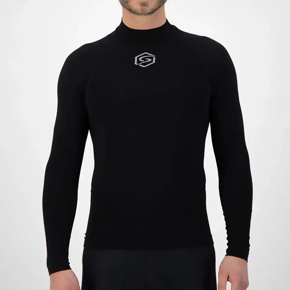 FUTURUM Recycled Thermoshirt Lange Mouwen Zwart Heren 2-Pack