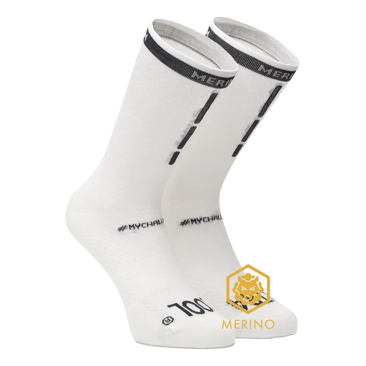 FUTURUM XTRA COOL Merino Fietssokken Wit/Zwart