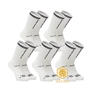 FUTURUM XTRA COOL Merino Fietssokken 5-Pack Wit/Zwart