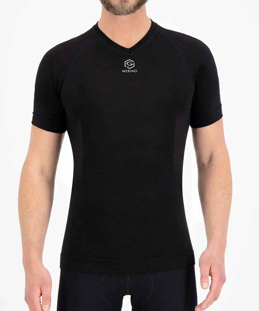 FUTURUM 4 SEASONS Merino Ondershirt Korte Mouwen Zwart 2-Pack