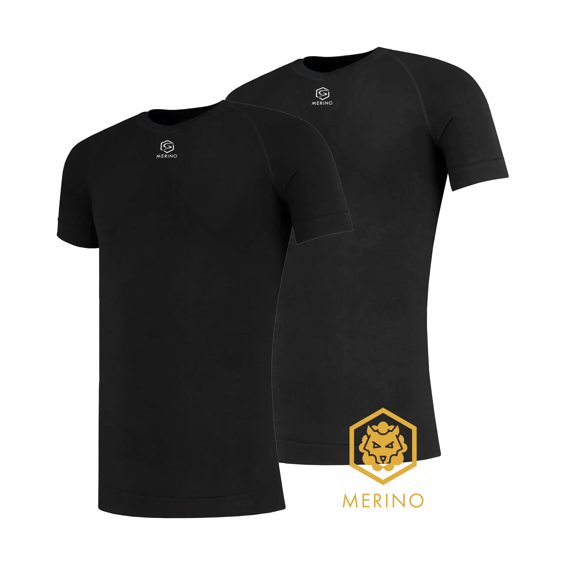 FUTURUM 4 SEASONS Merino Ondershirt Korte Mouwen Zwart 2-Pack
