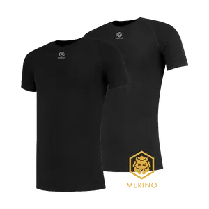 FUTURUM 4 SEASONS Merino Ondershirt Korte Mouwen Zwart 2-Pack