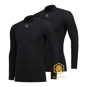 FUTURUM 4 SEASONS Extra Warm Merino Thermoshirt Lange Mouwen Zwart 2-Pack