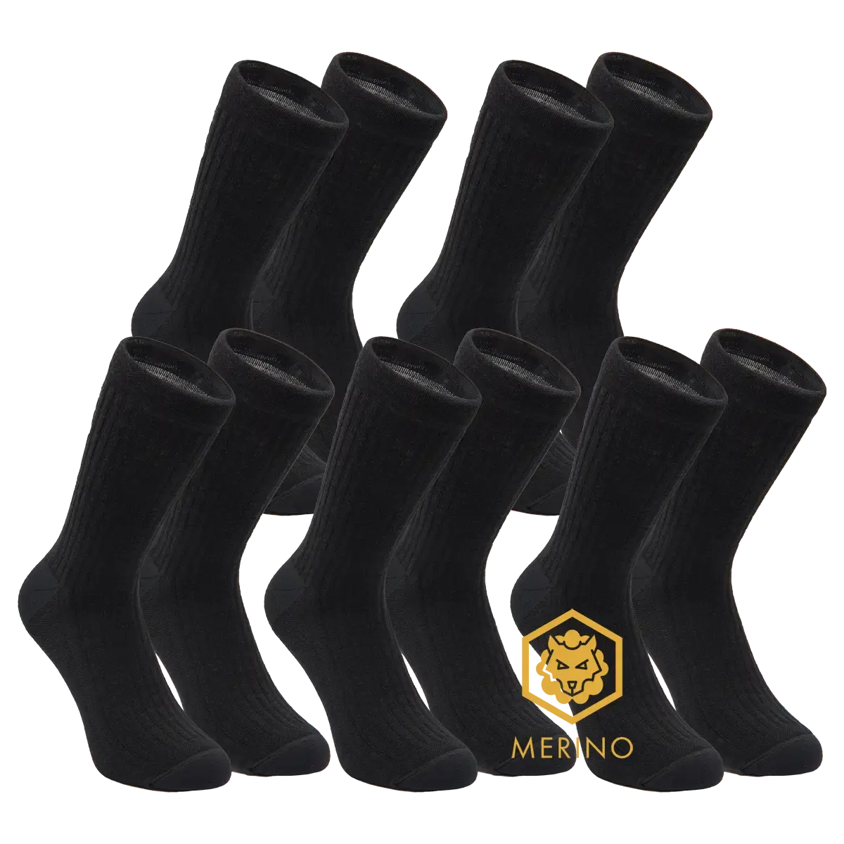 FUTURUM 4 SEASONS Merino 5-Pack Fietssokken Extra Warm Zwart