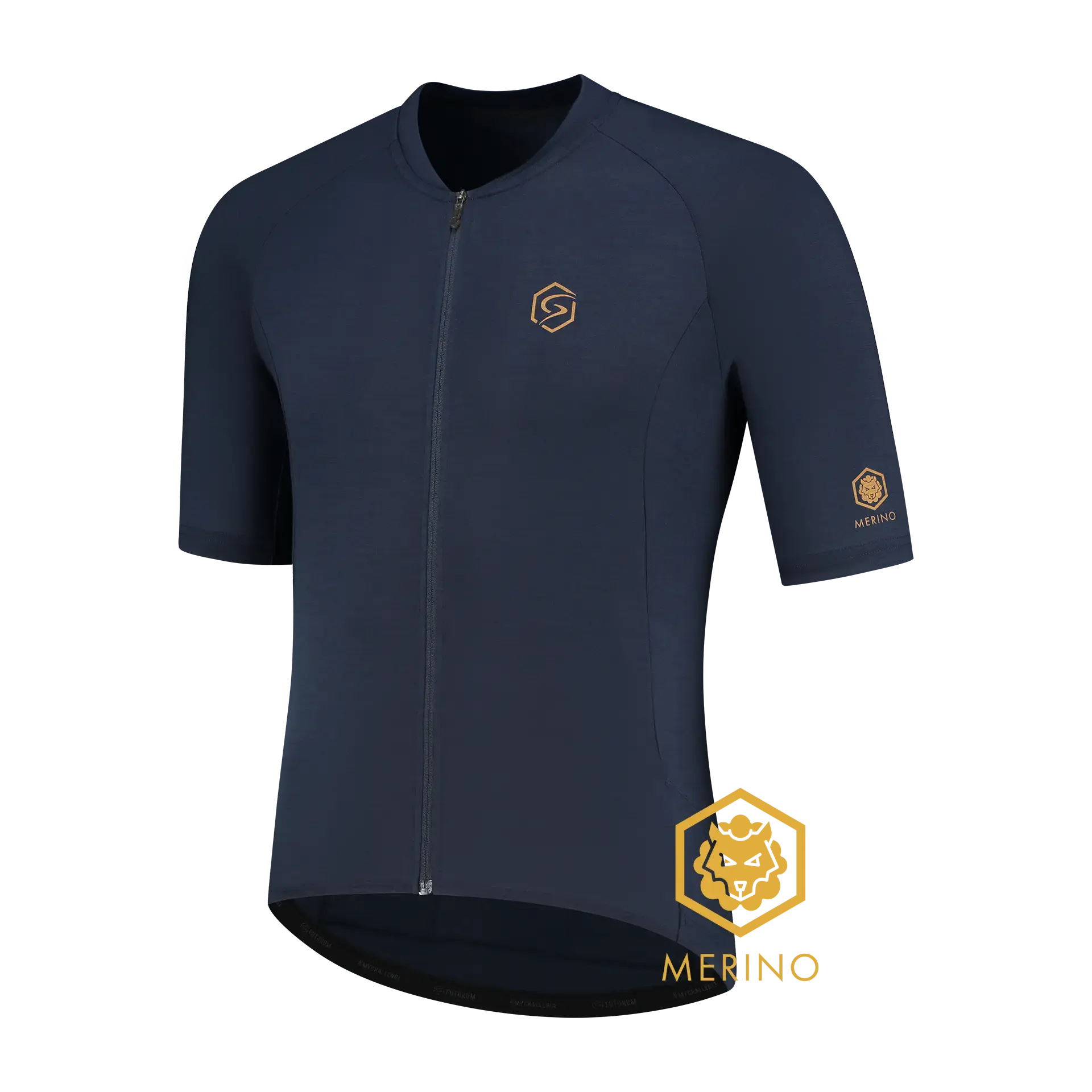 FUTURUM JONA Merino Fietsshirt Korte Mouwen Donkerblauw Heren